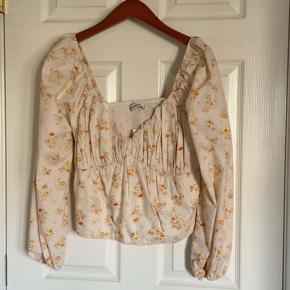 Abercrombie & Fitch Cream Floral Blouse